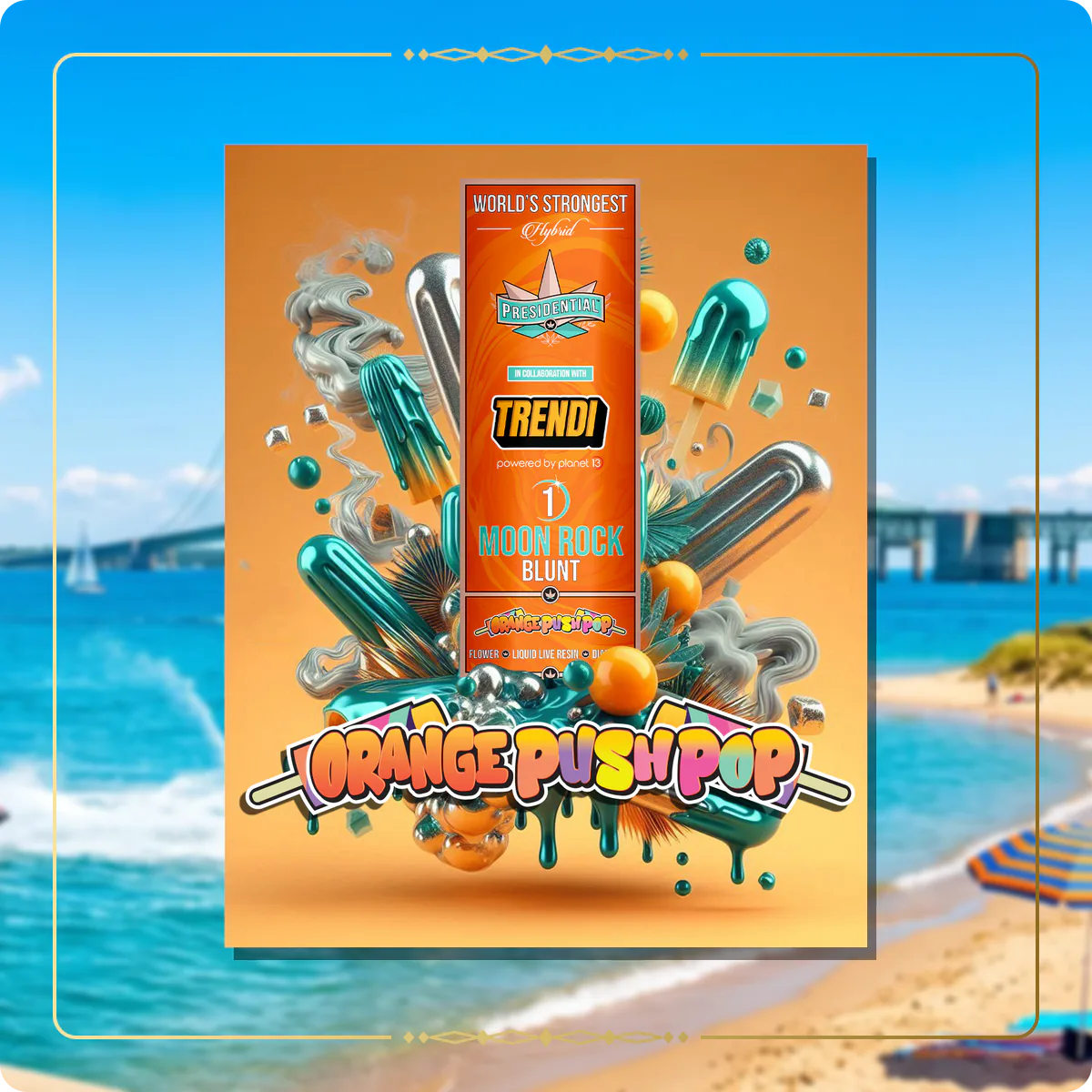 Orange Push Pop Presidential blunt for the Michigan home collection